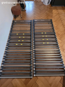 2x Lattwnrost und 2x Matratze 80x200