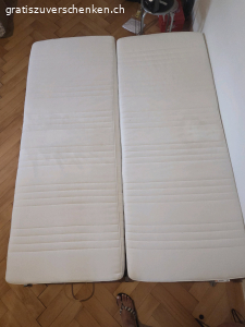 2x Lattwnrost und 2x Matratze 80x200