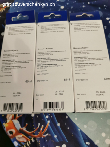 3 Epson Tank 104. 3 Original Patronen