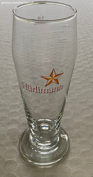 4 Gläser (Stangen 3 dl) der Brauerei Hürlimann