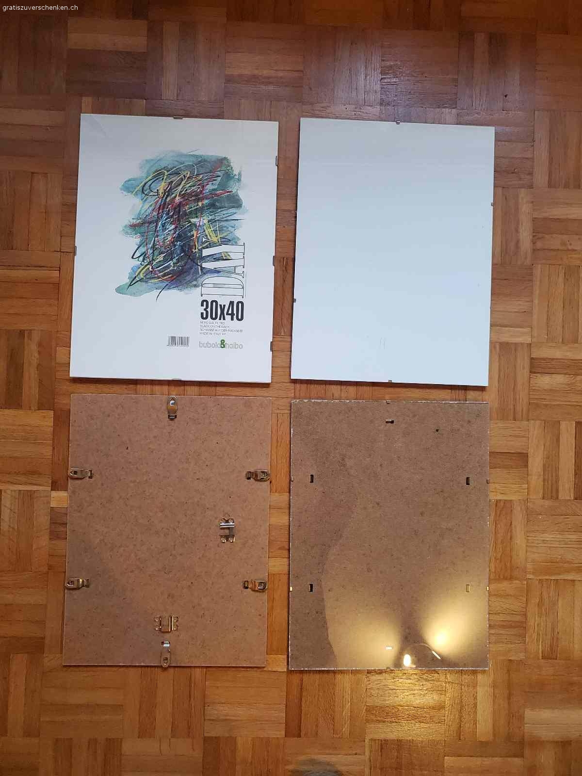 4 randlose Bilderrahmen Antiquitäten & Kunst Gratis zu verschenken