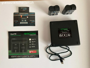Akku EN-EL15c  7.2V 2400mAh 17.3Wh2 Stk und Ladegerät Patona. Zu verschenken Akku EN-EL15c  7.2V 2400mAh 17.3Wh2 Patona
Ladegerät Dual PD Performance Charger Patona Premium Series
mit Ladekabel USB-C auf USB-C

Gesamtwert CHF 113 , nicht gebraucht Kauf Sept.2024

Zusendung gegen Fr. 15.- per Paypal