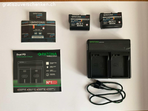 Akku EN-EL15c  7.2V 2400mAh 17.3Wh2 Stk und Ladegerät Patona. Zu verschenken Akku EN-EL15c  7.2V 2400mAh 17.3Wh2 Patona
Ladegerät Dual PD Performance Charger Patona Premium Series
mit Ladekabel USB-C auf USB-C

Gesamtwert CHF 113 , nicht gebraucht Kauf Sept.2024

Zusendung gegen Fr. 15.- per Paypal