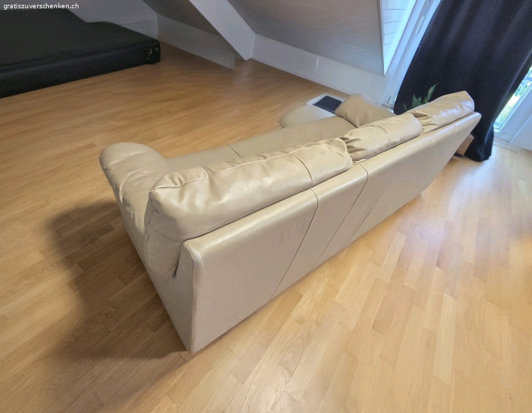 Bequemes Leder-Sofa (3-Sitzer) zu v