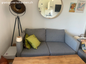 2xZweisitzer Couch in hellgrau