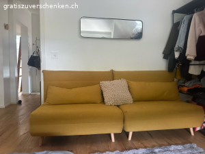 2xZweisitzer Couch in hellgrau