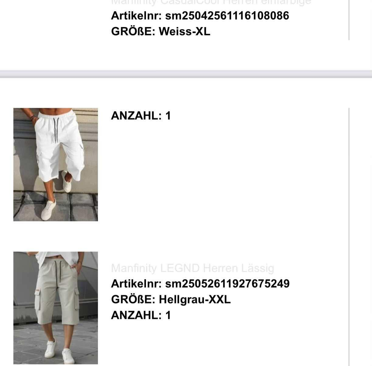 Cargohose men x 6. cargohose
3/4 lang / shorts
zugband
xxl
hellgrau bis beige x5,
weiss x 1,
neu (5 ungeöffnet, 1 1 mal geöffnet, originalverpackt
gratis ohne Lieferung