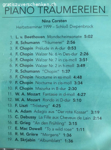 CD mit klassischen Stücken von Chopin bis Schumann