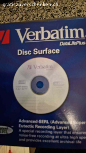 CD-RW Verbatim. Verschenke dieses neue ungeöffnete 10-er Pack Verbatim Ultra Speed CD-RW. Packung à 10 Stk.  ungeöffnet. 
Bitte melden wenn es noch jemand zum CD brennen brauchen kann. Wegen dringendem Umzug müssen sie bis zum 12.03.2026 abgeholt werden. Ansonsten werden sie entsorgt. Bitte nur Anfragen mit Bestätigung, damit ich antworten kann.
