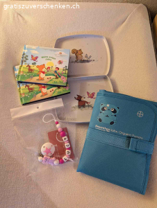 Diverse Baby-Sachen. Nuggikette, Autosticker, 2x 