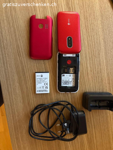 DORO  HANDY. Doro Handy, Modell 6820, Farbe rot, fast nie gebraucht, unlock und unter Garantie bis 01.2028 zu verschenken. Hilfetaste auf der Rückseite