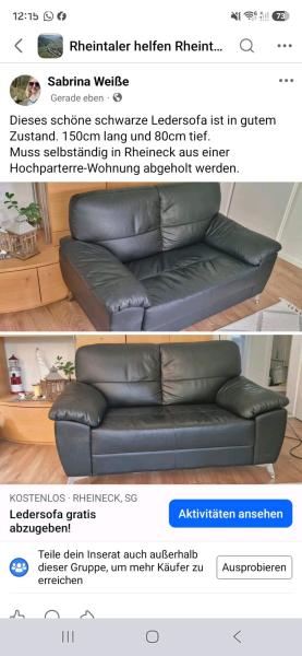 Echtledersofa zu verschenken