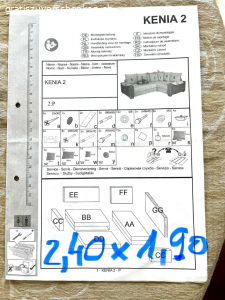 Eck-Schlafsofa gratis. Ecksofa aus Rattan und Kunstleder „Kenia“ 240x190 einfach zum ausziehen,  bequem zu sitzen und zu schlafen für zwei Personen, mit 6 Kissen, das ganze ist leicht trotzdem robust. (Anleitung ist dabei. Die Fotos sind aktuell). Abholbereit in der Alderstrasse 28.