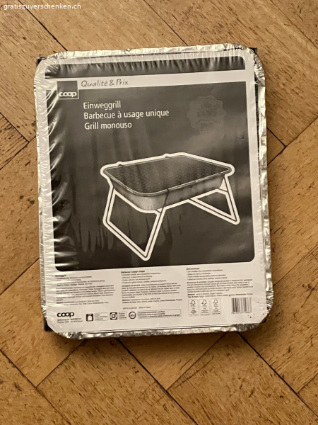 Einweggrill zu verschenken
