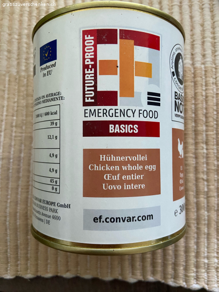 Emercency Food Hühnervollei Pulver