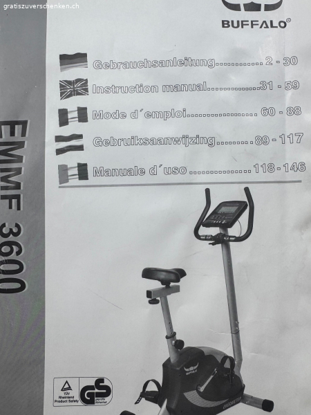 Ergometer EMMF 3600 mit gedruckter Bedienungsanleitung