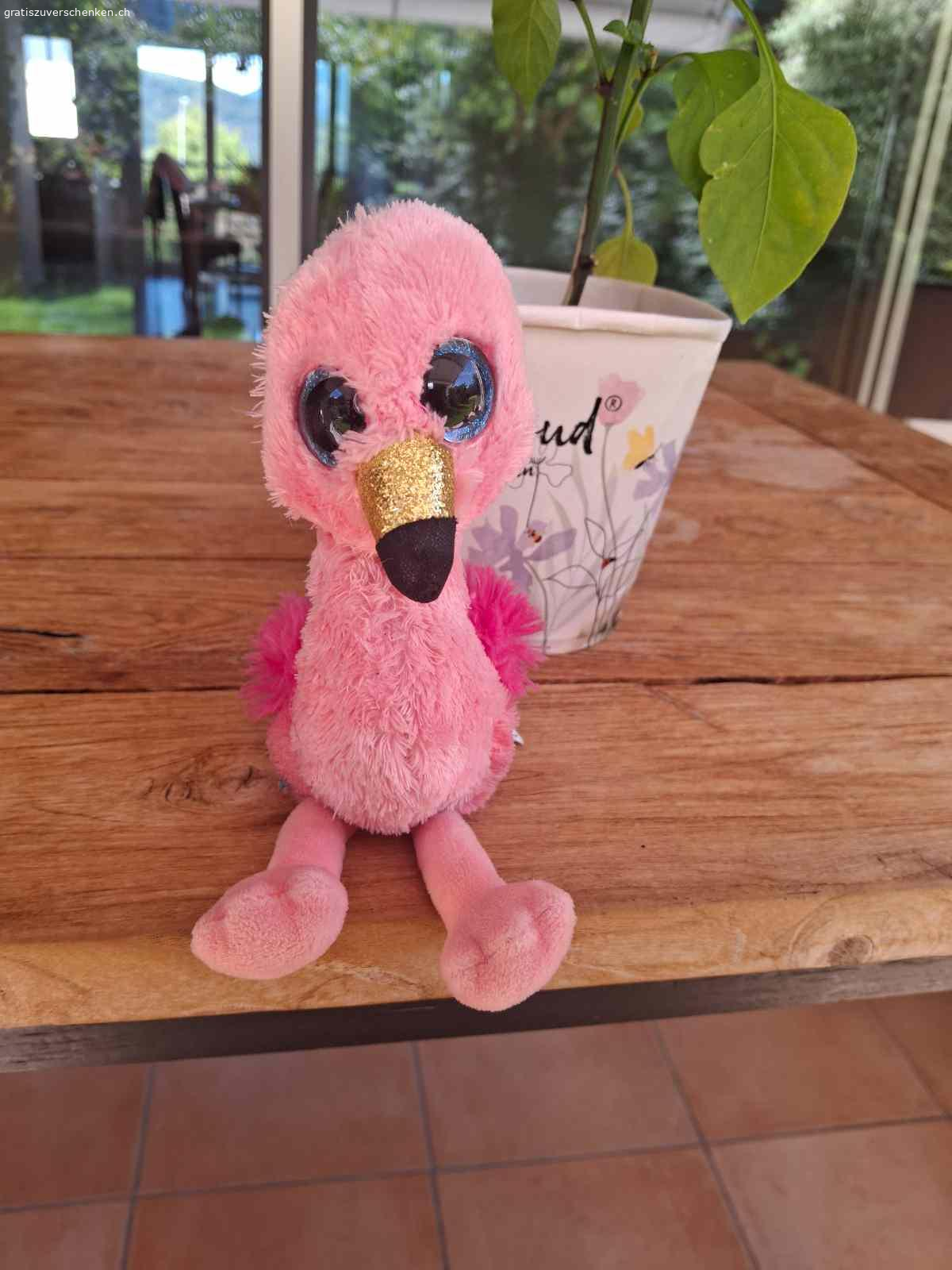 Flamingo-Plüschtier. Flamimgo-Plüschtier