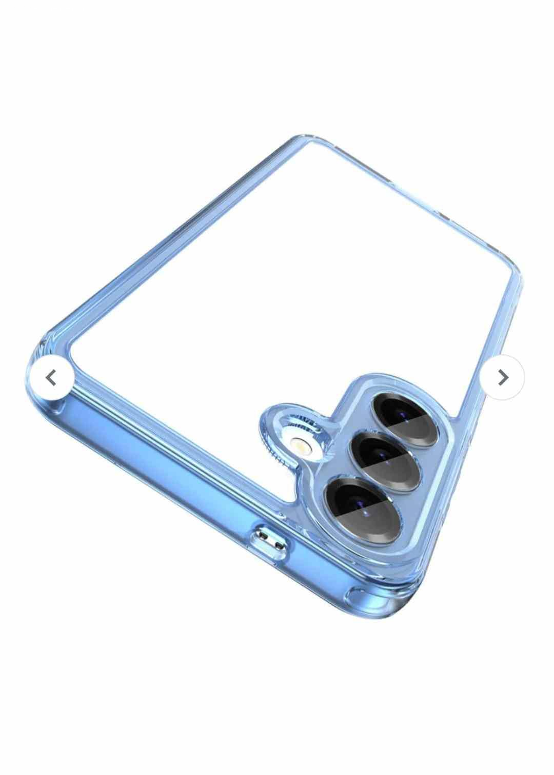 Acryl Hülle für Galaxy S25 plus. Transparent mit Blau zu verschenken