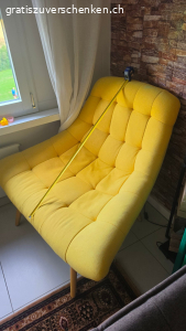 Gelbe Relaxliege / Chaiselongue