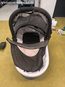 Geschwisterkinderwagen mit diversen Zubehörteilen