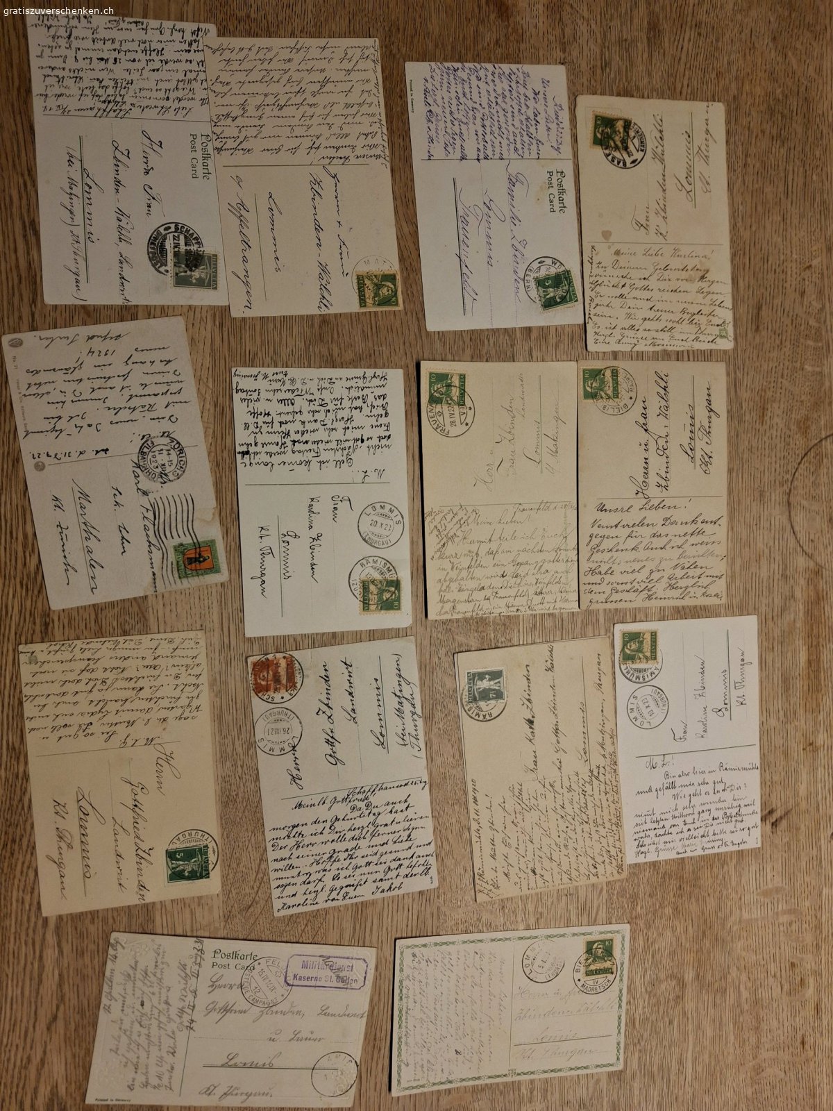 Gratis alte Postkarten. Ca. 100 jährig
Abzuholen in Aadorf
