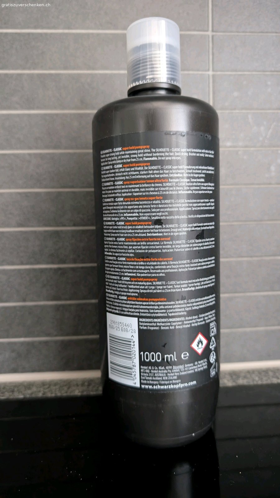 Haarspray zu verschenken. super hold Pump Haarspray (siehe Bild) zu verschenken.
Muss in Winterthur abgeholt werdenn