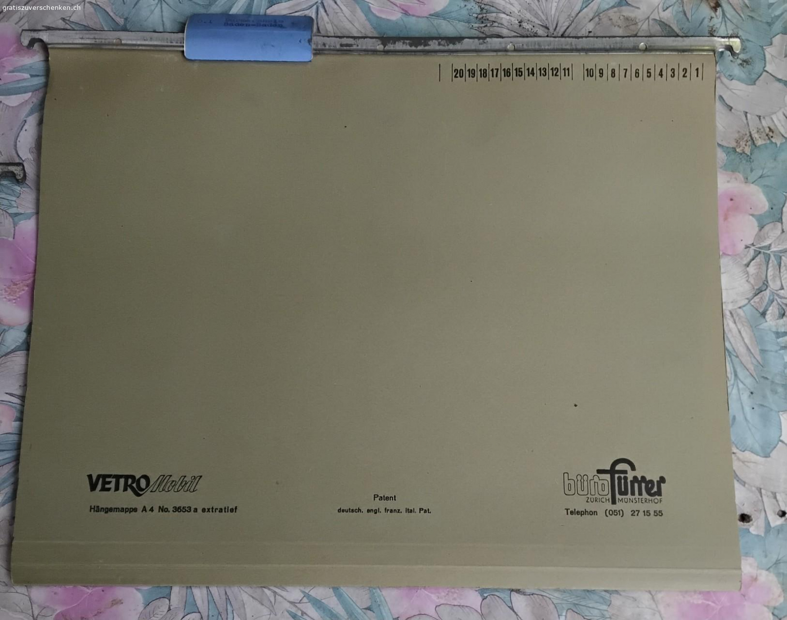 Hängeregister. ca. 75 Stk. Hängeregister