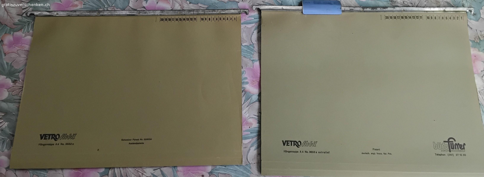 Hängeregister. ca. 75 Stk. Hängeregister