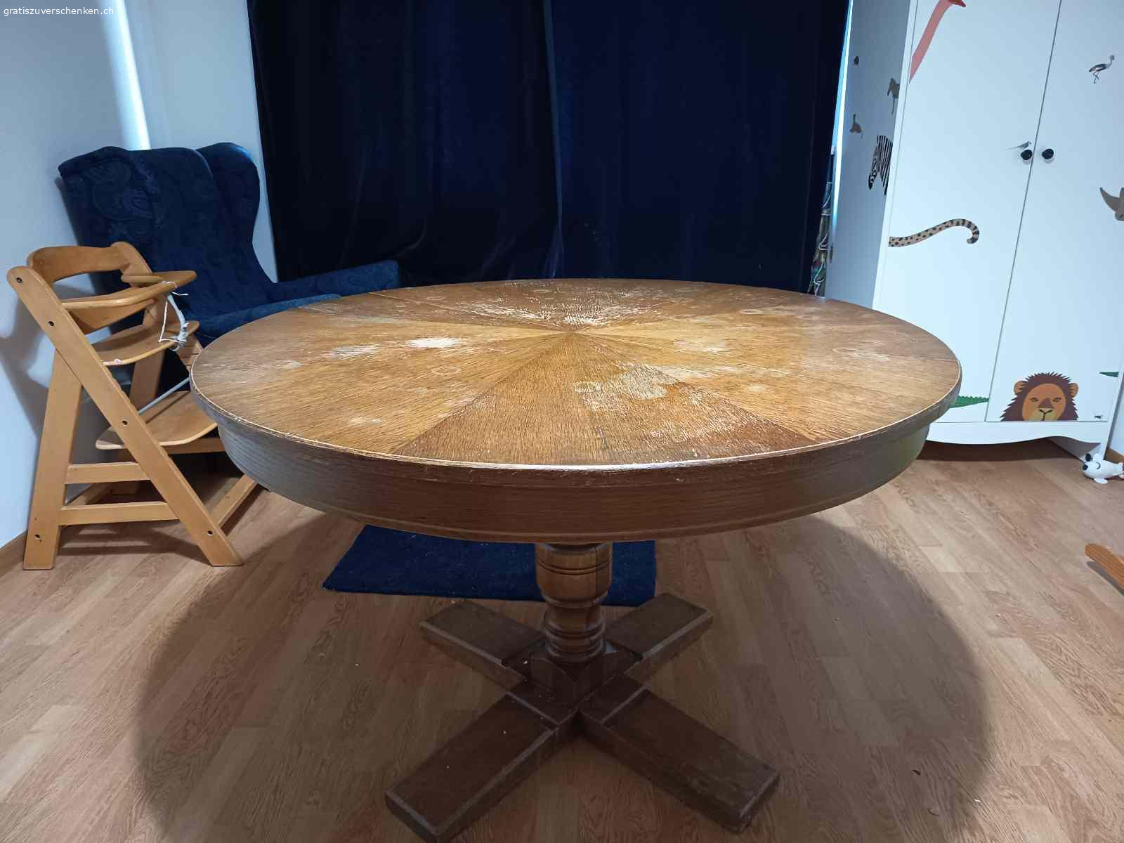 HOLZTISCH AUSZIEHBAR. Holztisch, ausziehbar