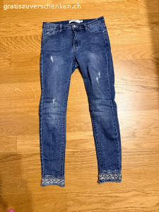 Jeans mit Glitzer Grösse M