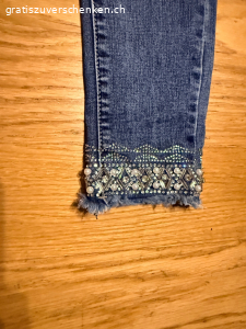 Jeans mit Glitzer Grösse M