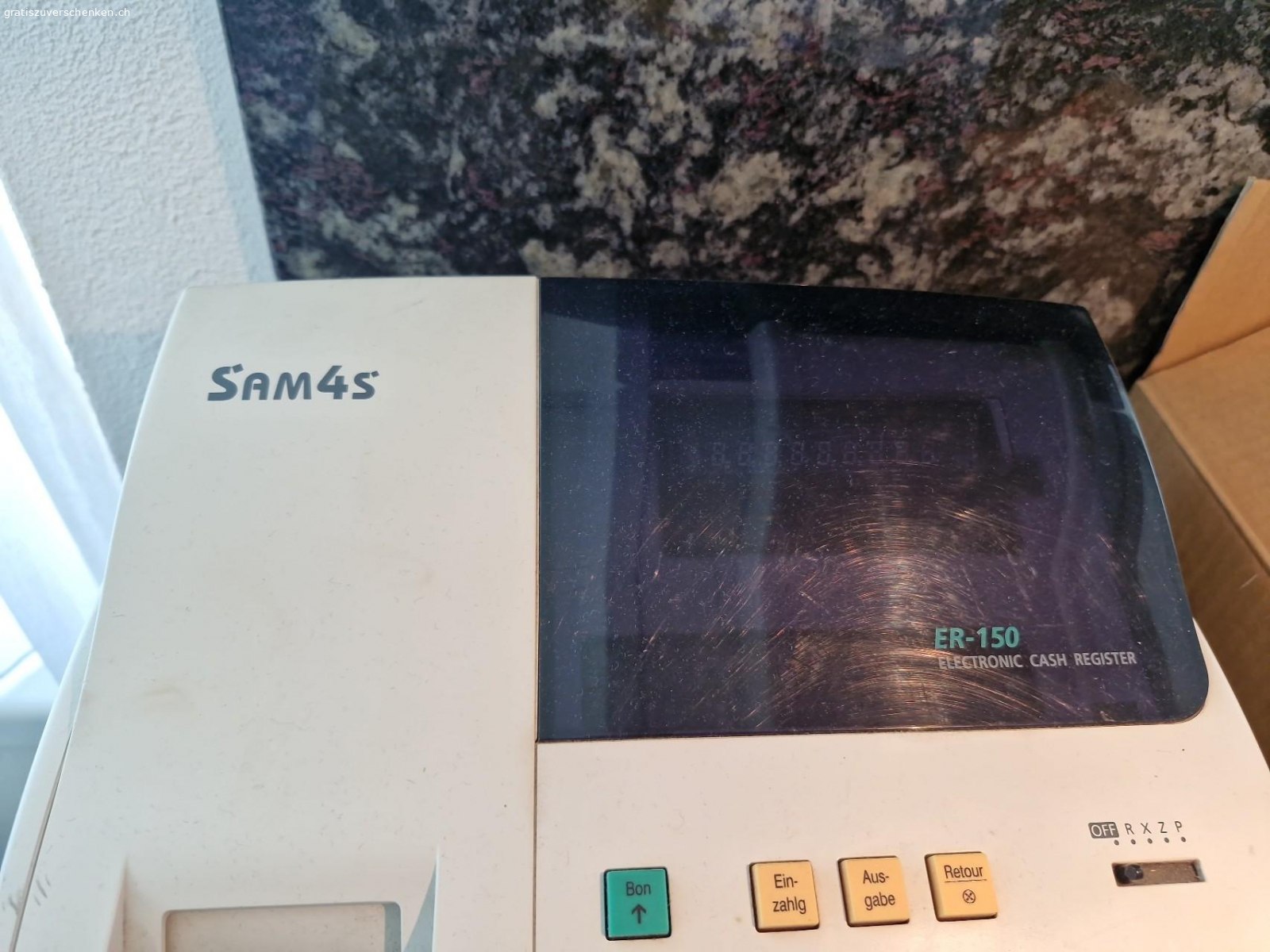 Kasse. Gebrauchte Kasse Sam4S. und sep. Thermodrucker von Epson.