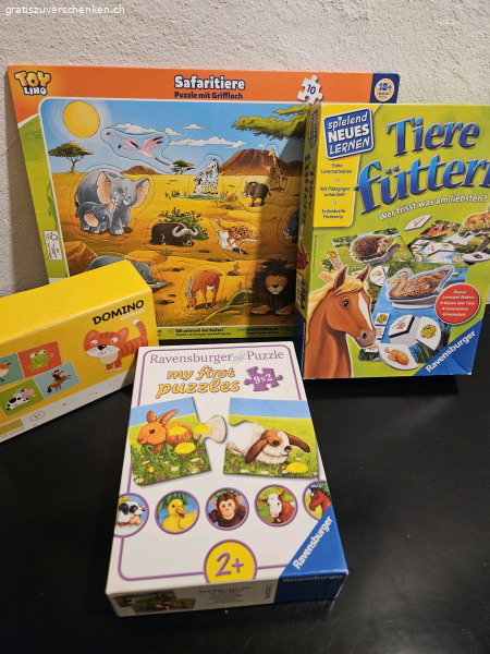 Kinderspiele und Puzzle