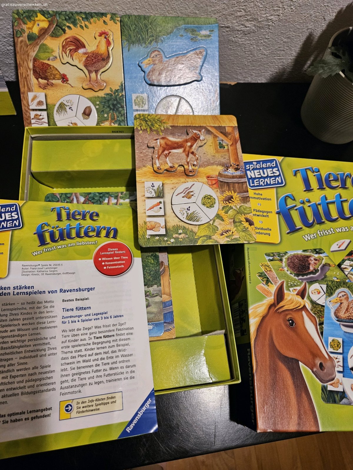 Kinderspiele und Puzzle. Kinderspiele und Puzzle
Alles komplett..
Wird im Milchkasten deponiert..
Bitte schnell abholen..