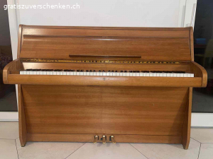 Klavier gratis abzugeben. Das Klavier unseres Sohnes wird bei uns nicht mehr benutzt und könnte jemand anderem Freude bereiten.  
Das Klavier wurde länger nicht mehr gestimmt, ist jedoch funktionstüchtig. 
Es handelt sich um ein Hofmann Klavier mit einer Renner - Mechanik (renommierte Klaviermechanik) in Nussbaum, ca. 110 cm hoch und hat im August 2016 2'000 CHF gekostet.
Wir geben das Klavier gerne kostenlos weiter, sofern die Abholung organisiert und finanziert wird. 
Bei Interesse freue ich mich über Ihre Rückmeldung.