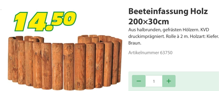 Landi Beeteinfassungen Holz