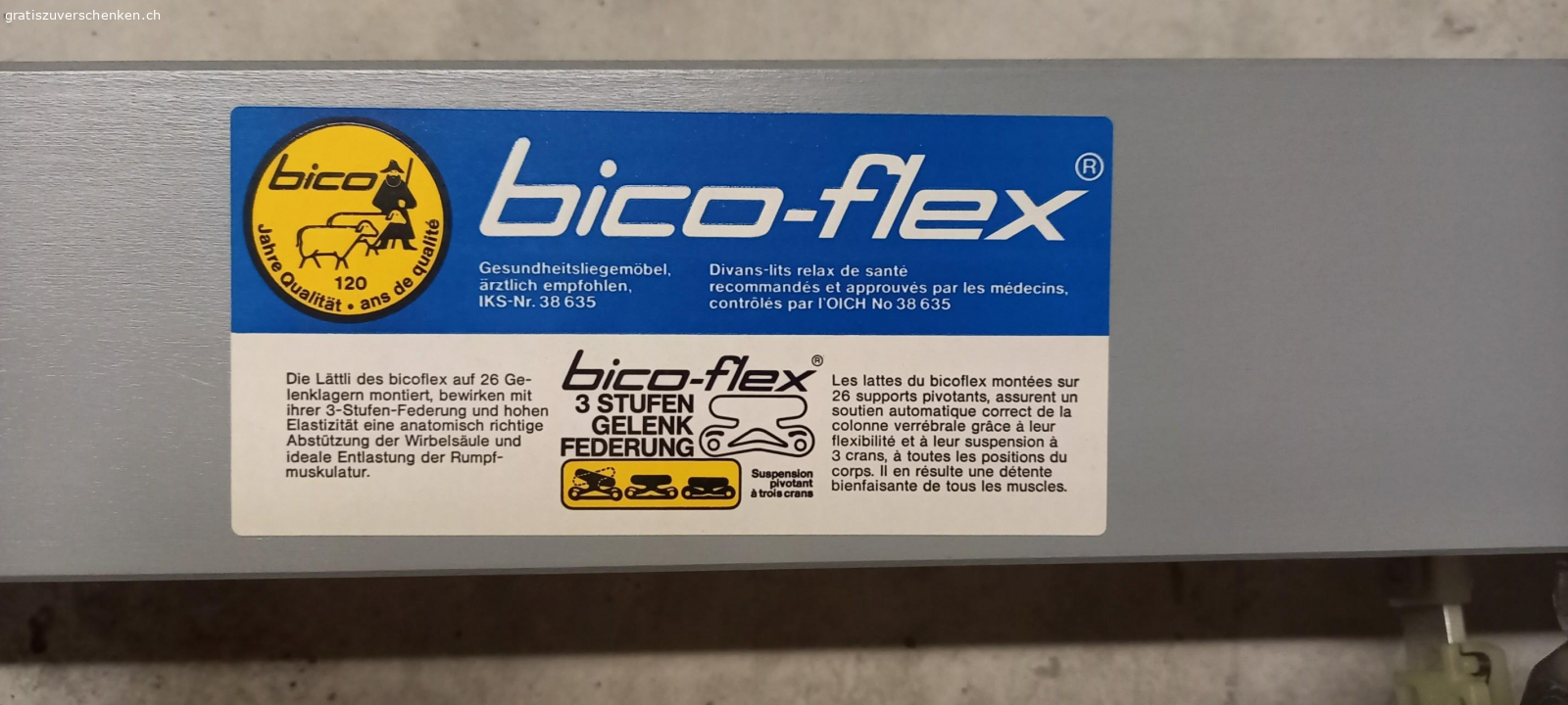 Lattenrost 90x200. Lattenrost von Bicoflex für ein 90x200 Bett, guter Zustand, Kopfteil höhenverstellbar.