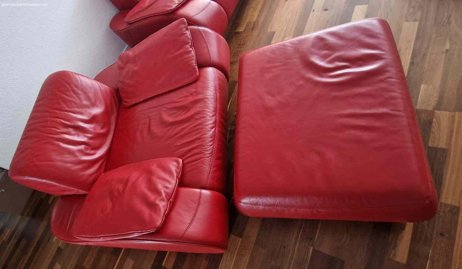 LEDER SOFA SET ZU VERSCHENKEN. Drei  Ledersofas  zum verschenken.