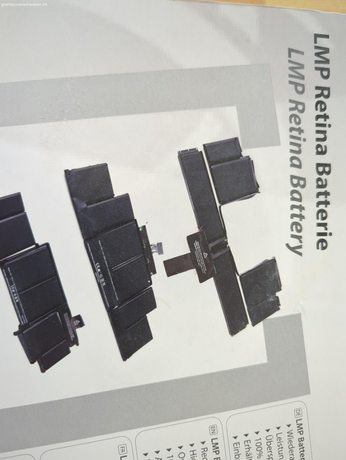 LMP Batterie für Apple MacBook. Wiederaufladbare Lithium Ionen Batterie für MacBook Pro Retina.
Neu. Ungeöffnet. Nur Abholung.