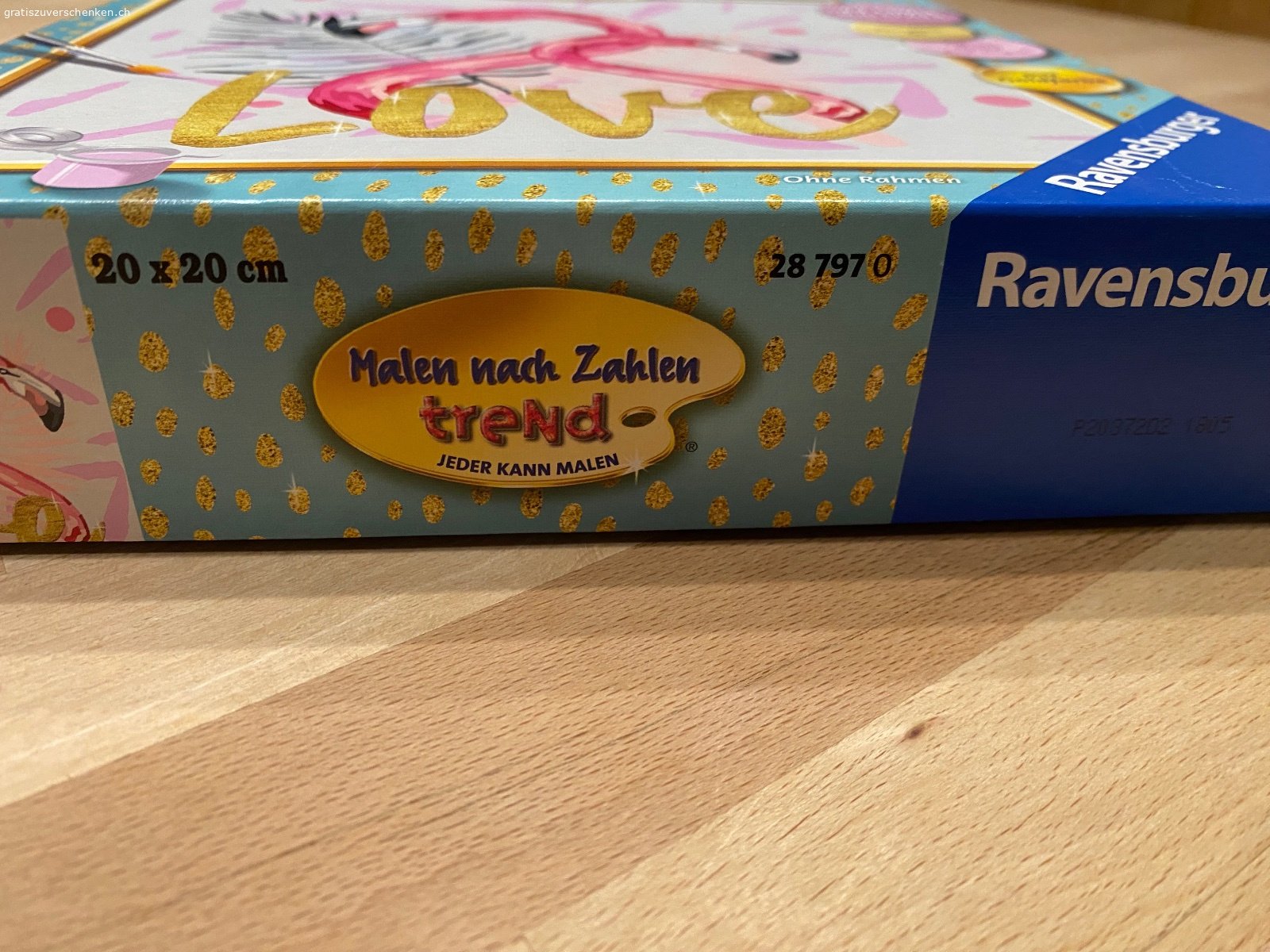 Malen nach Zahlen Bild Flamingo. Malen nach Zahlen bereits angefangen, sucht neuen Besitzer zur Fertigstellung.