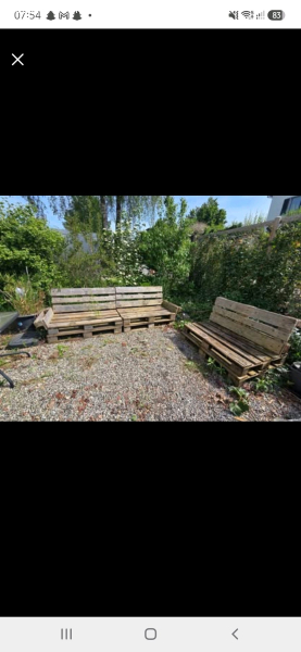 Palettenlounge 3teilig inkl. Kissen