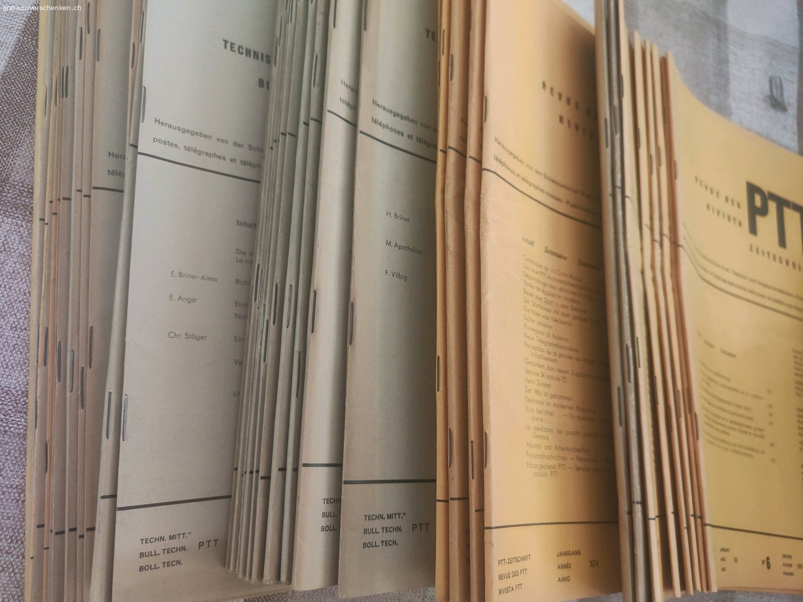 PTT Revue Fachzeitschrift 1958-1963. 40 Hefte gemischt deutsch/französisch