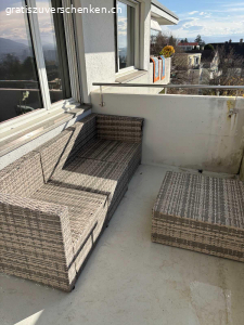 Rattan Lounge3er & Sessel  grau