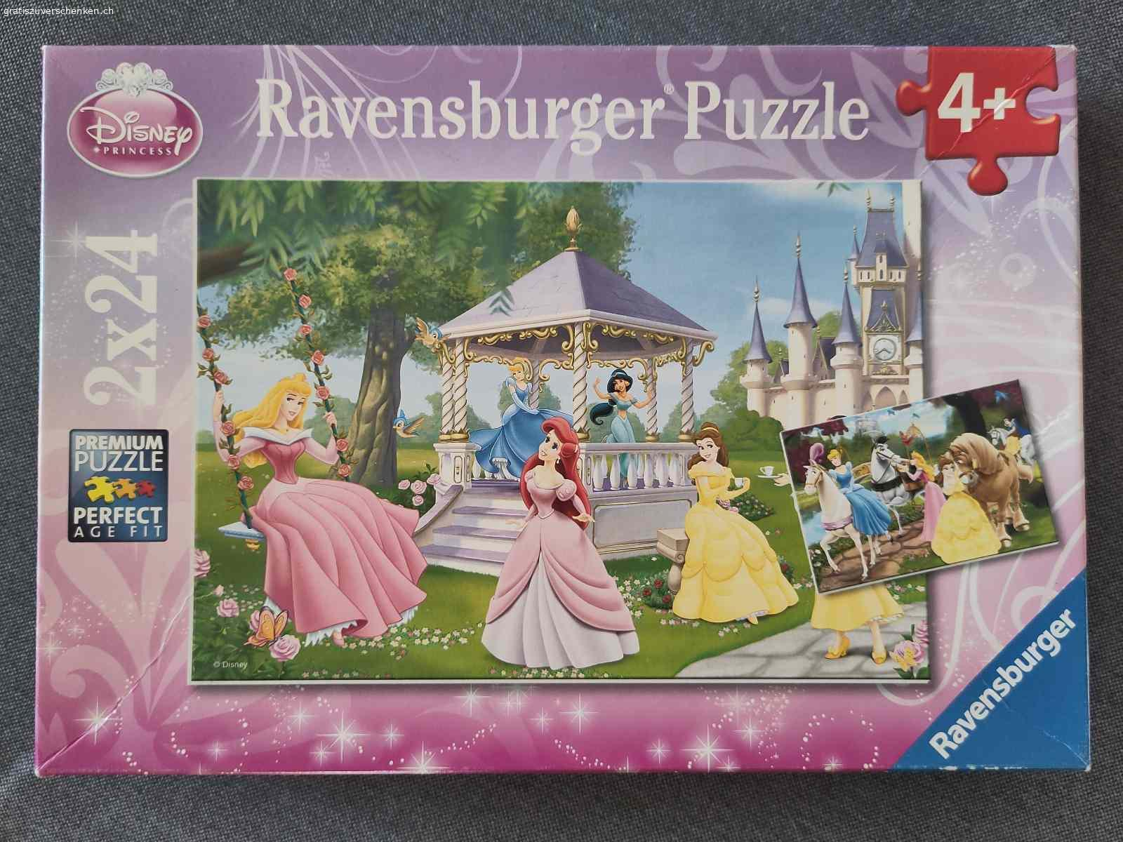 Ravensburger Puzzle. Kinder Disney-Prinzessinen-Puzzle, 2x24-teilig zu verschenken.