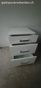 Rollkorpus Büro. Weiss. Mit Schubladen