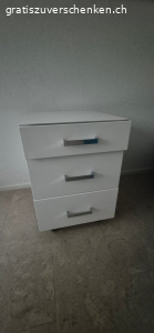Rollkorpus Büro. Weiss. Mit Schubladen