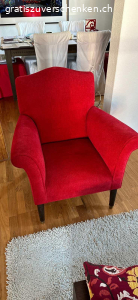 Roter Sessel. Roter Sessel wegen Umzugs abzugeben