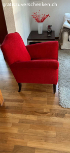 Roter Sessel. Roter Sessel wegen Umzugs abzugeben