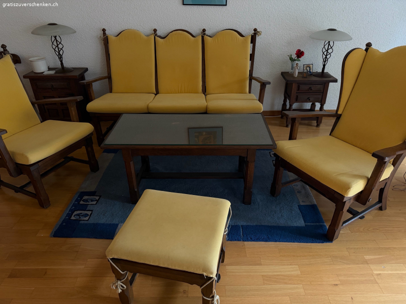 rustikale Vintage-Sitzgruppe
