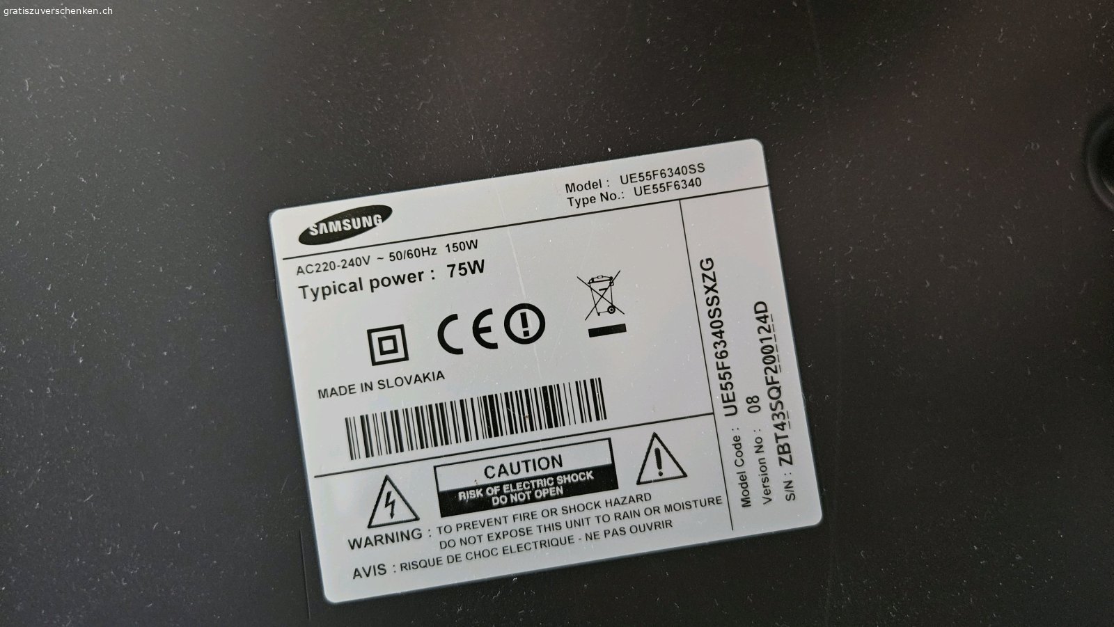 Samsung Fernsehr 55 Zoll FHD. NUR SMS - KEINE E-MAIL. Funktionstüchtiger Samsung Fernsehr samt Ladekabel. Alter unbekannt.